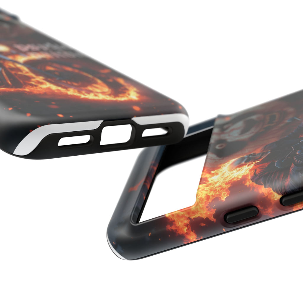 Psyko Panda Flaming Motorcycle Phone Case