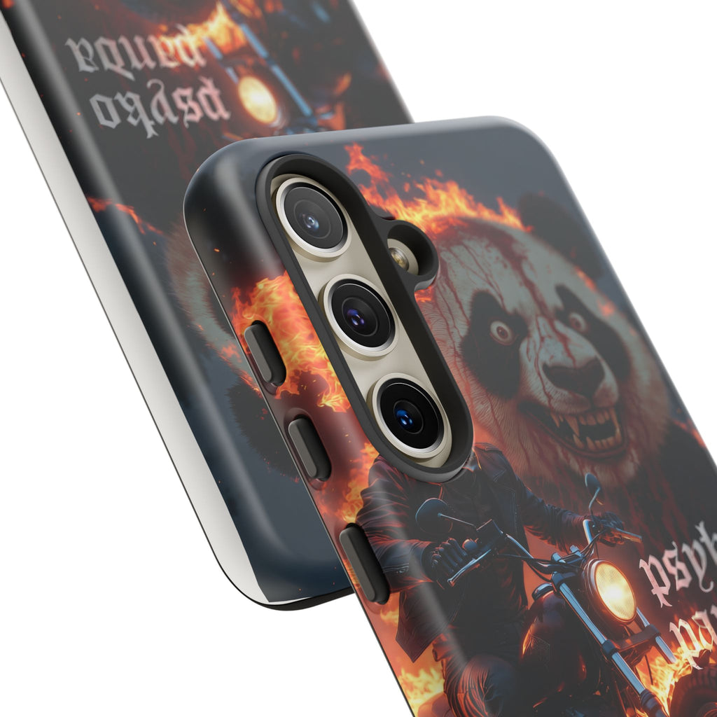 Psyko Panda Flaming Motorcycle Phone Case