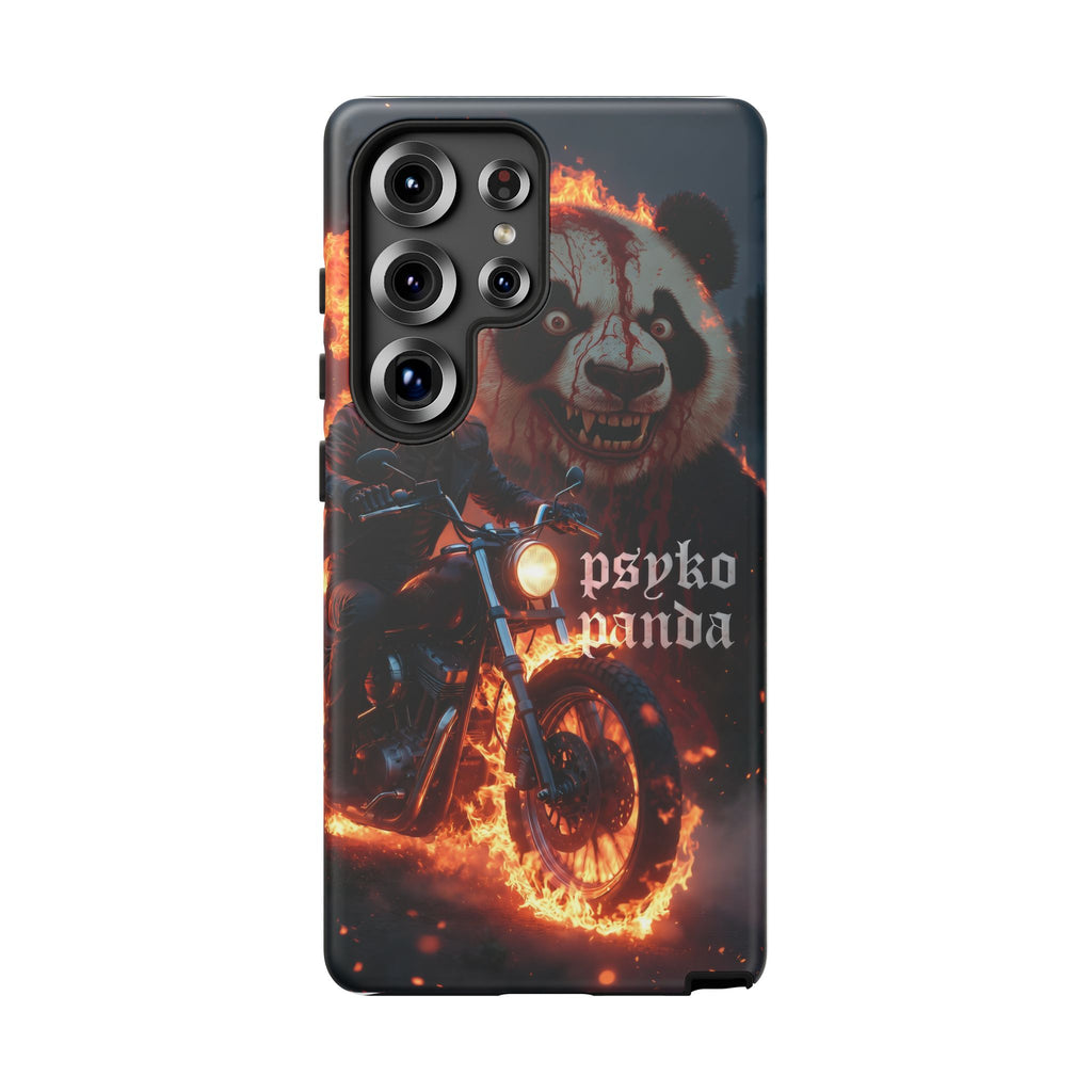 Psyko Panda Flaming Motorcycle Phone Case