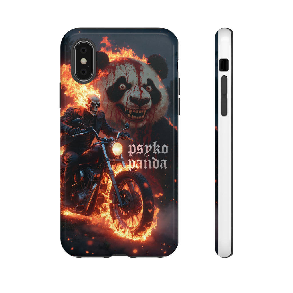 Psyko Panda Flaming Motorcycle Phone Case