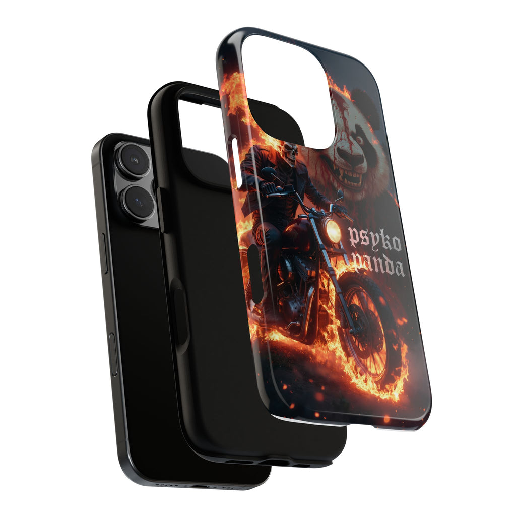 Psyko Panda Flaming Motorcycle Phone Case