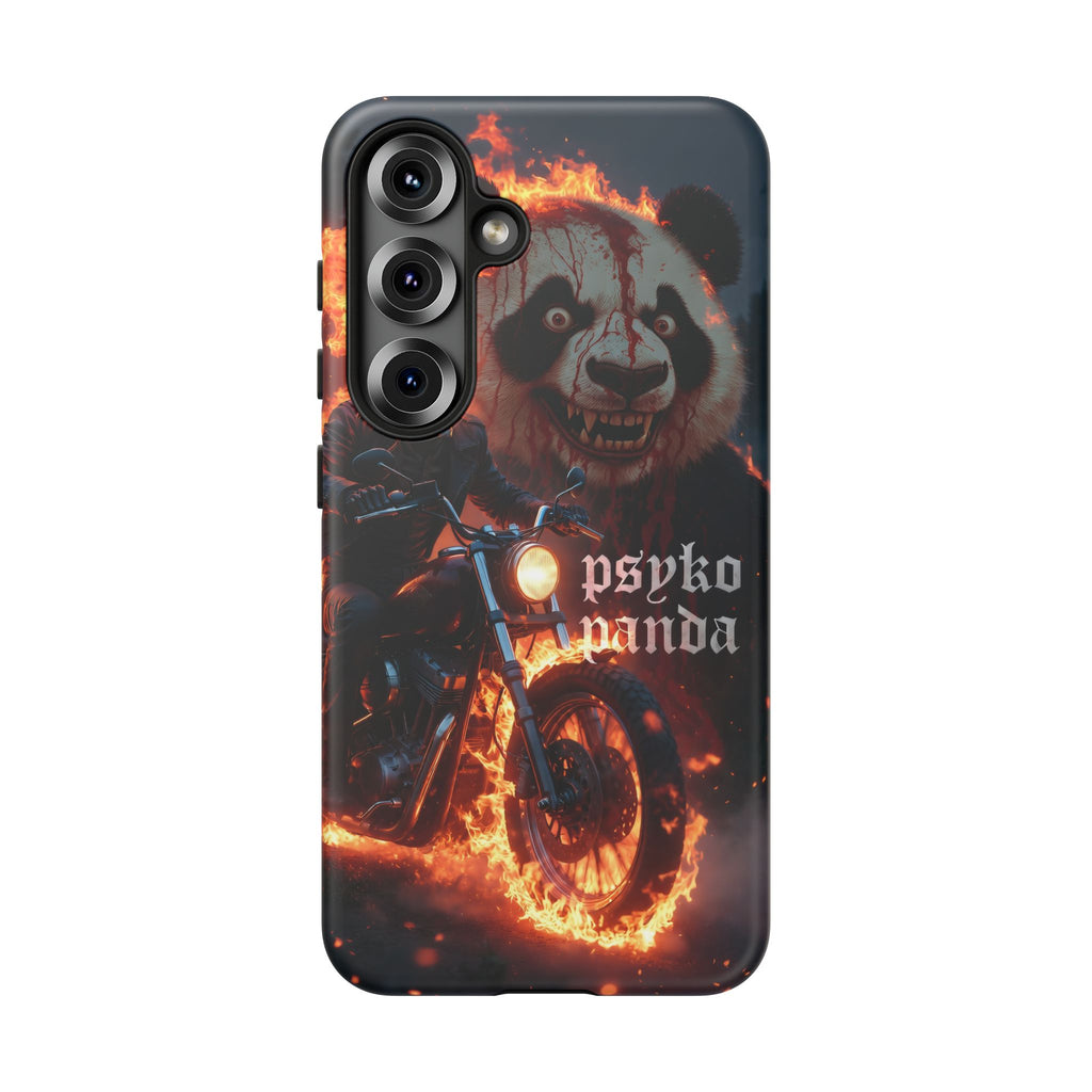 Psyko Panda Flaming Motorcycle Phone Case