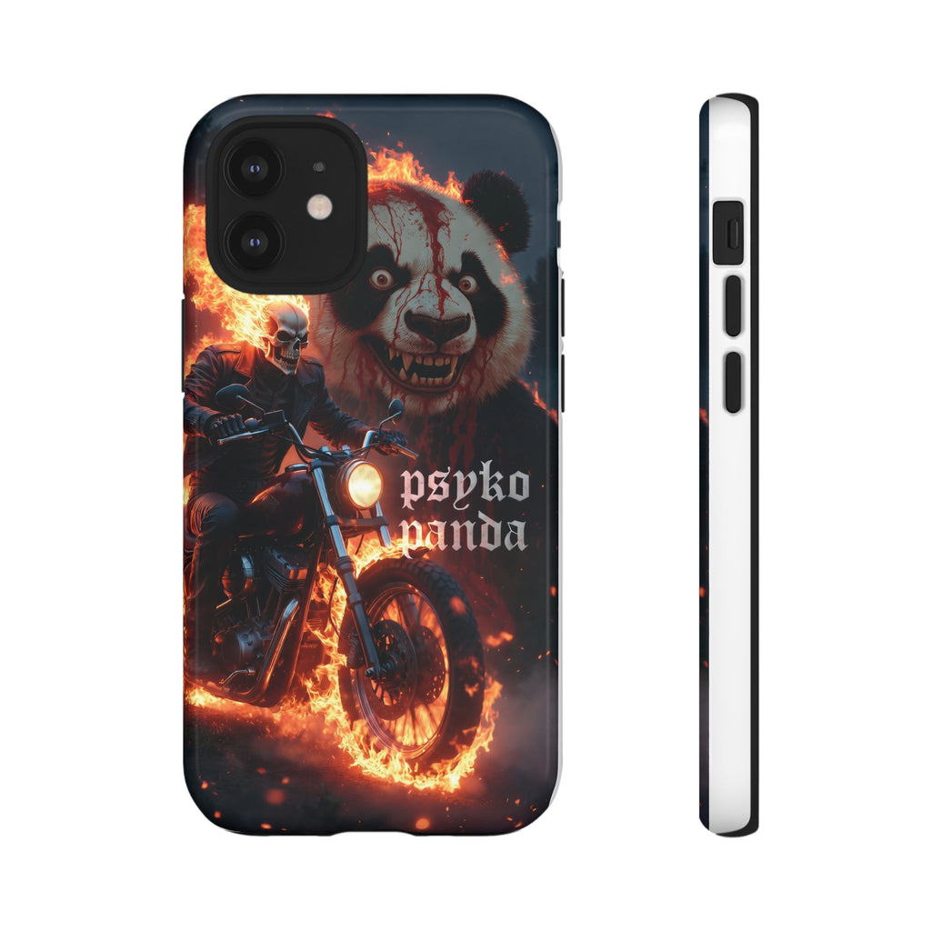 Psyko Panda Flaming Motorcycle Phone Case