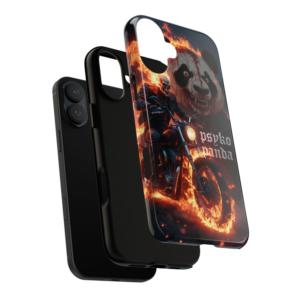 Psyko Panda Flaming Motorcycle Phone Case
