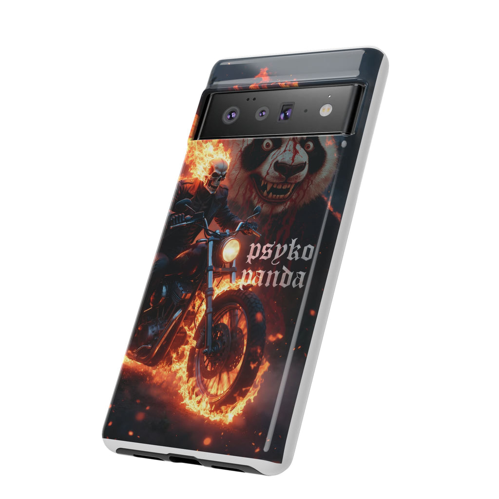 Psyko Panda Flaming Motorcycle Phone Case