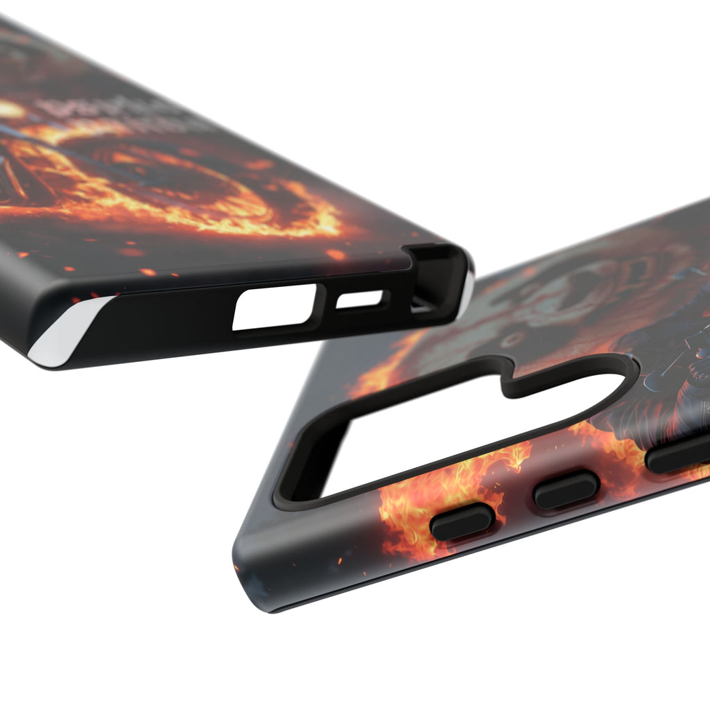 Psyko Panda Flaming Motorcycle Phone Case