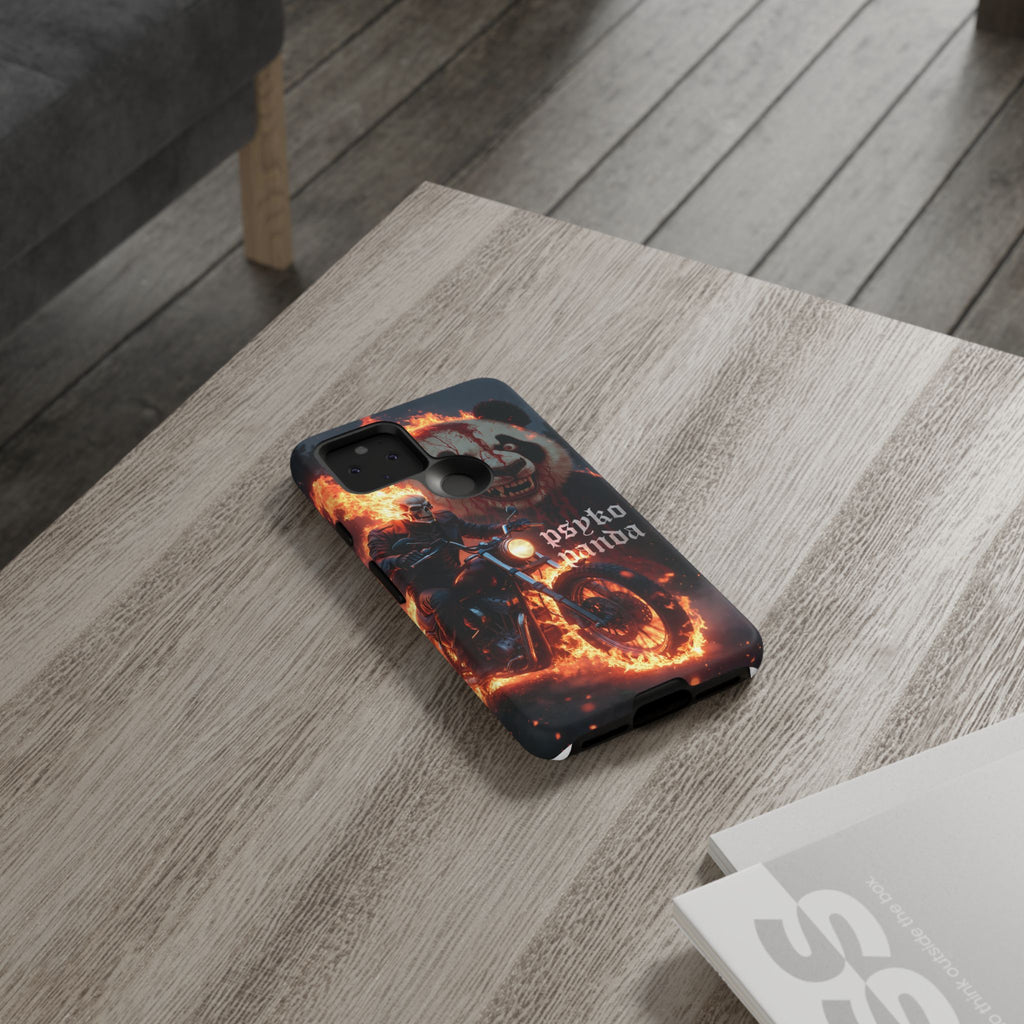 Psyko Panda Flaming Motorcycle Phone Case