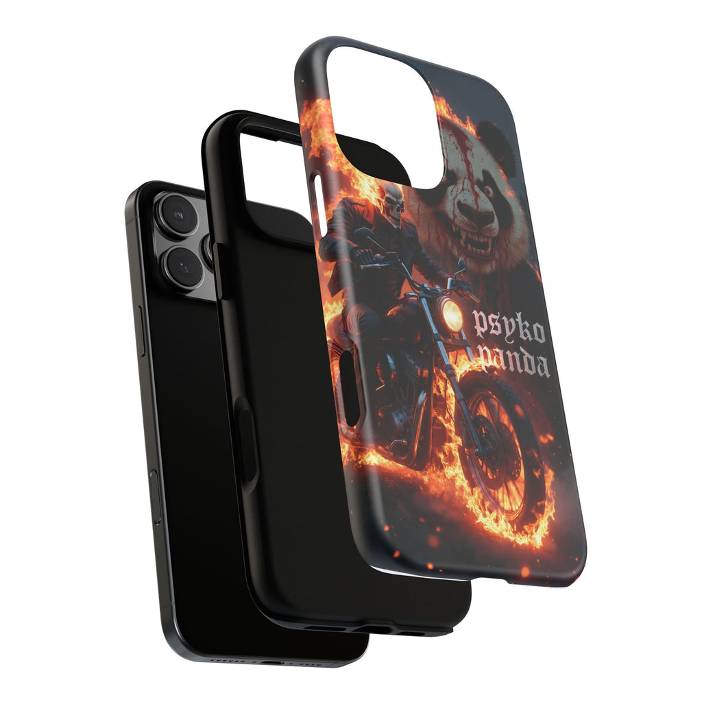 Psyko Panda Flaming Motorcycle Phone Case