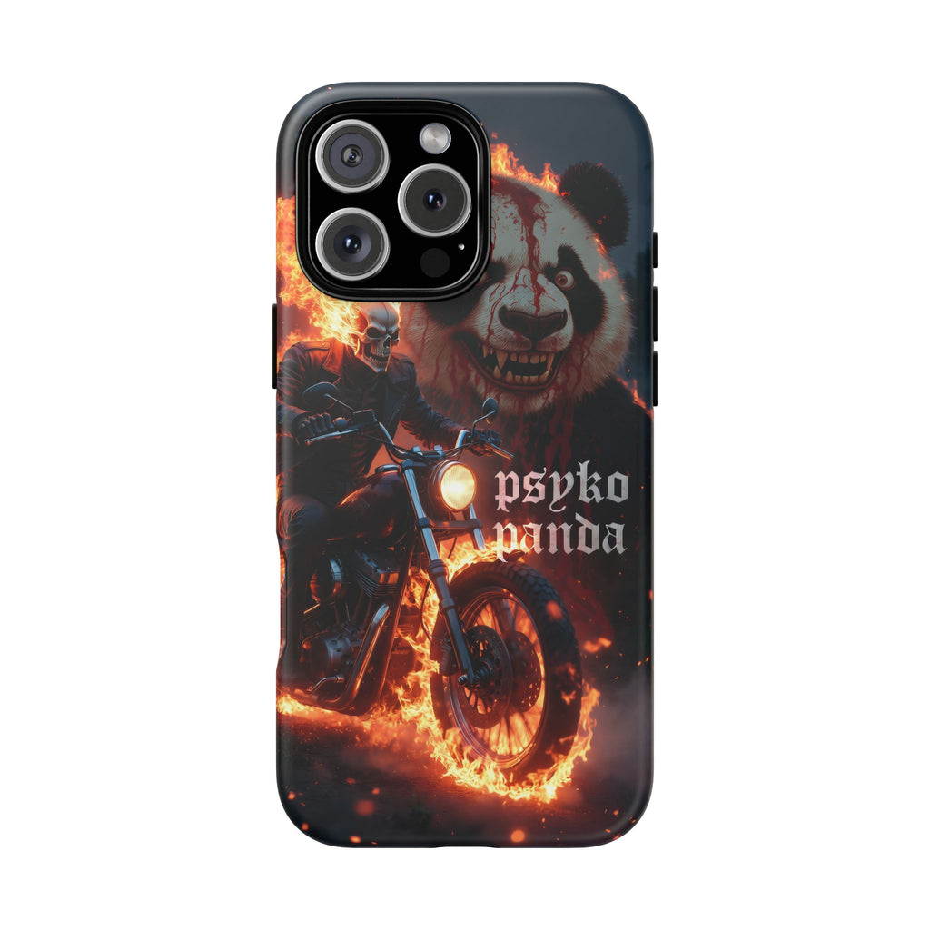 Psyko Panda Flaming Motorcycle Phone Case