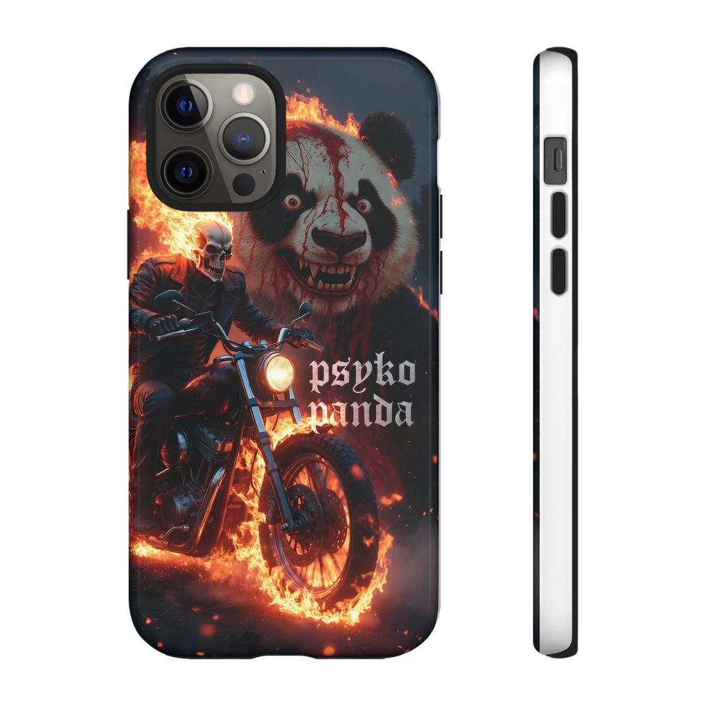 Psyko Panda Flaming Motorcycle Phone Case