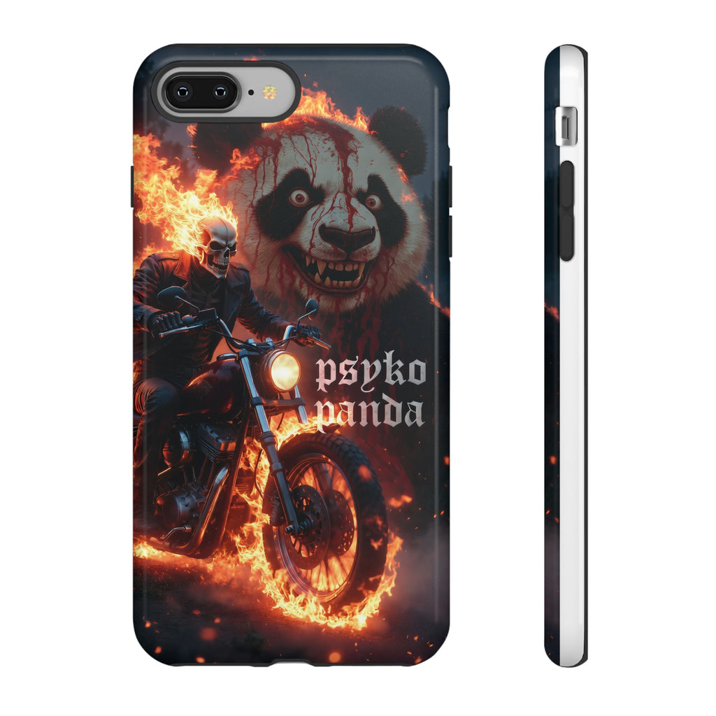Psyko Panda Flaming Motorcycle Phone Case