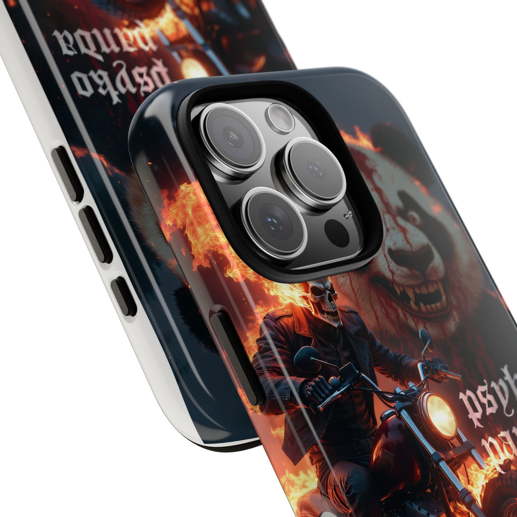 Psyko Panda Flaming Motorcycle Phone Case