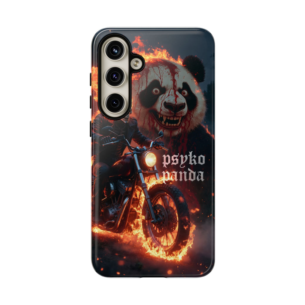 Psyko Panda Flaming Motorcycle Phone Case
