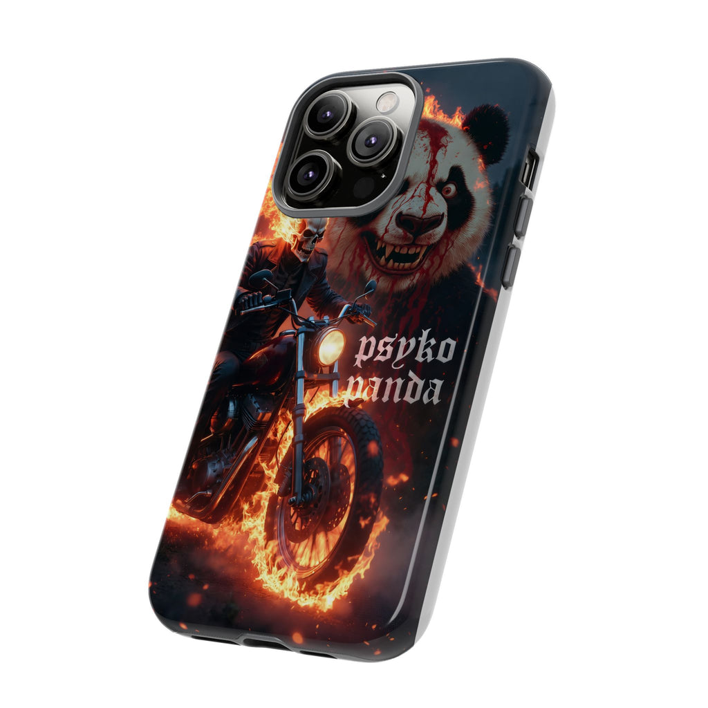 Psyko Panda Flaming Motorcycle Phone Case