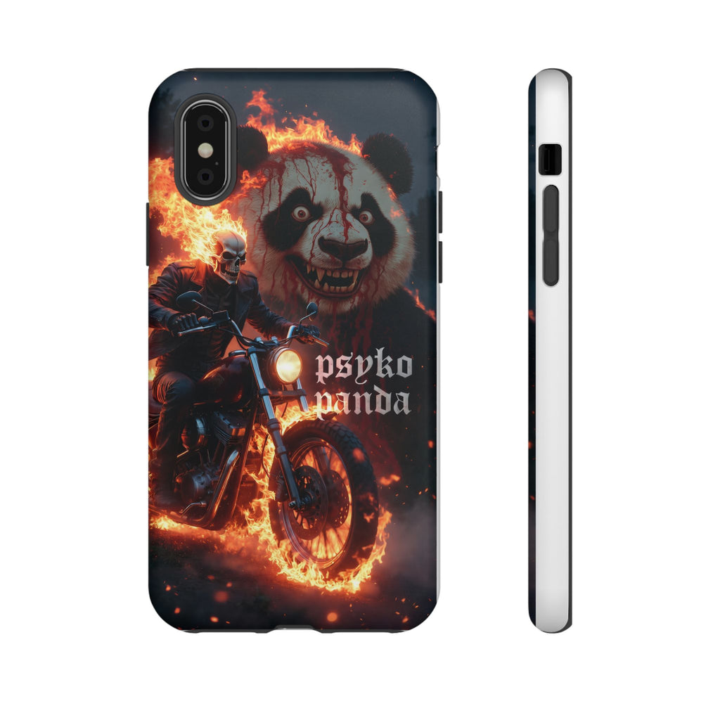 Psyko Panda Flaming Motorcycle Phone Case