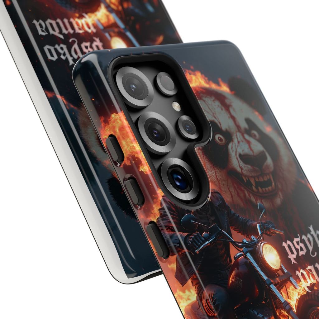 Psyko Panda Flaming Motorcycle Phone Case