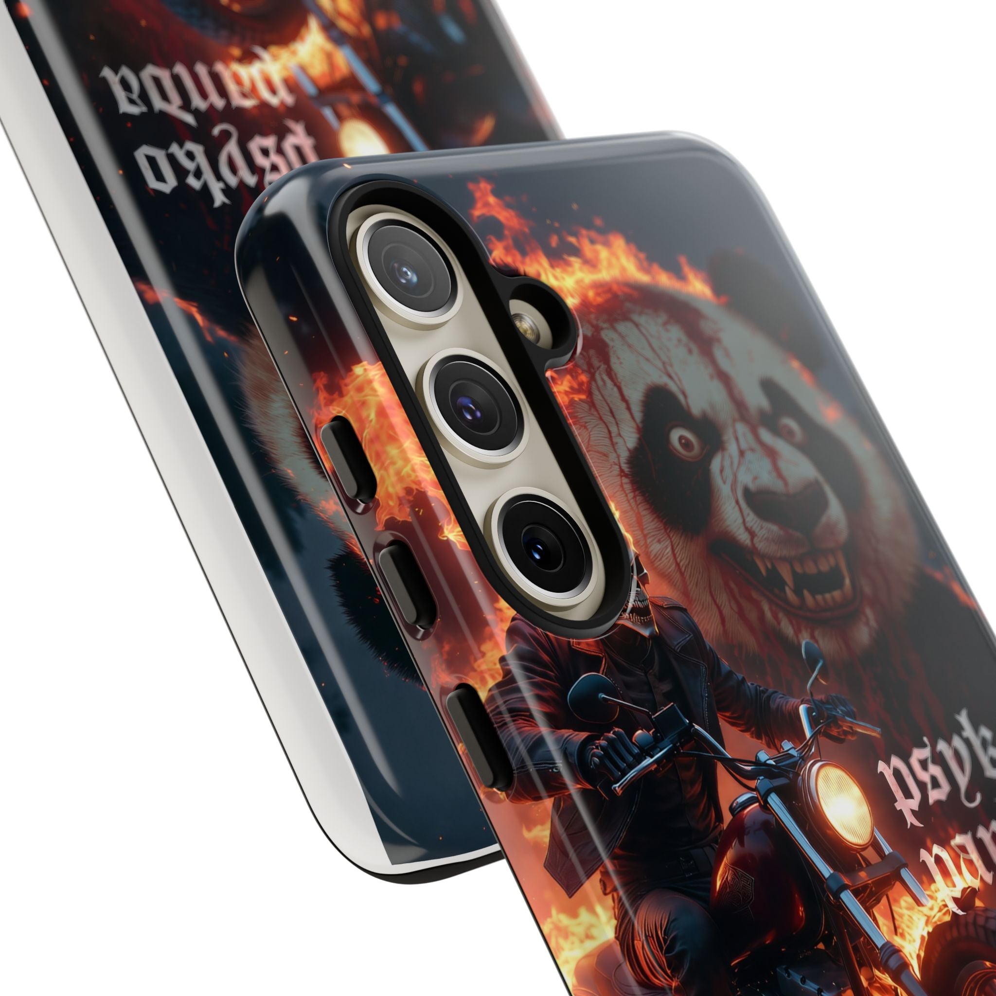 Psyko Panda Flaming Motorcycle Phone Case