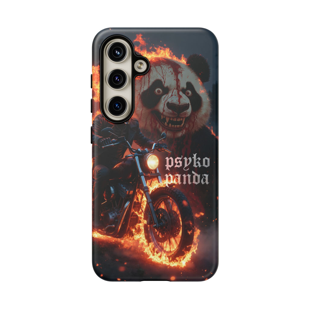 Psyko Panda Flaming Motorcycle Phone Case