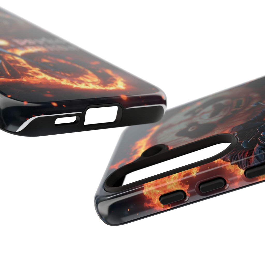 Psyko Panda Flaming Motorcycle Phone Case