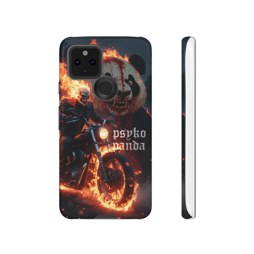 Psyko Panda Flaming Motorcycle Phone Case
