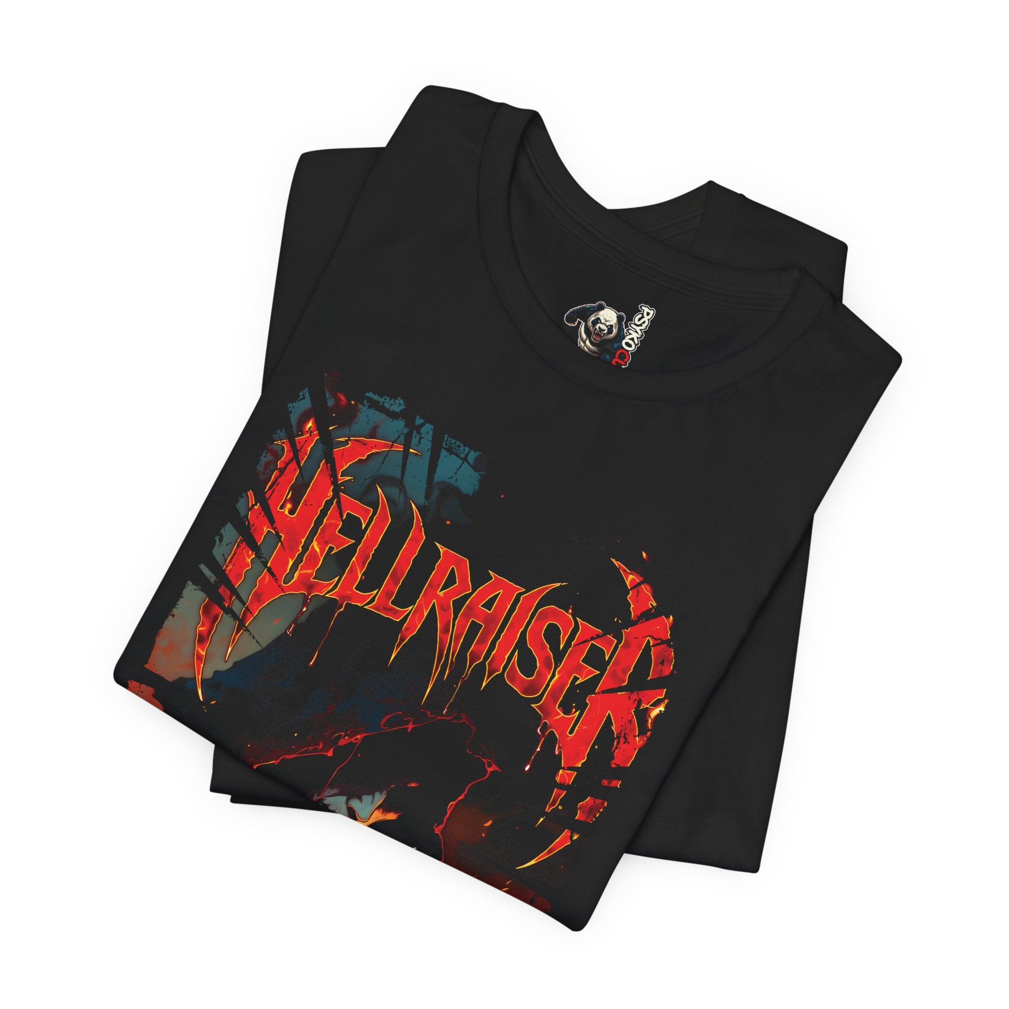 Hellraiser Graphic Tee — Dark Horror Skull & Flames Band-Style T-Shirt