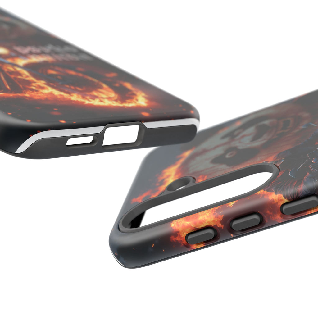 Psyko Panda Flaming Motorcycle Phone Case