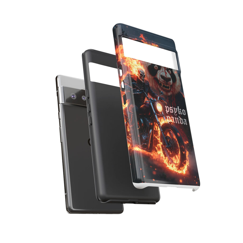 Psyko Panda Flaming Motorcycle Phone Case