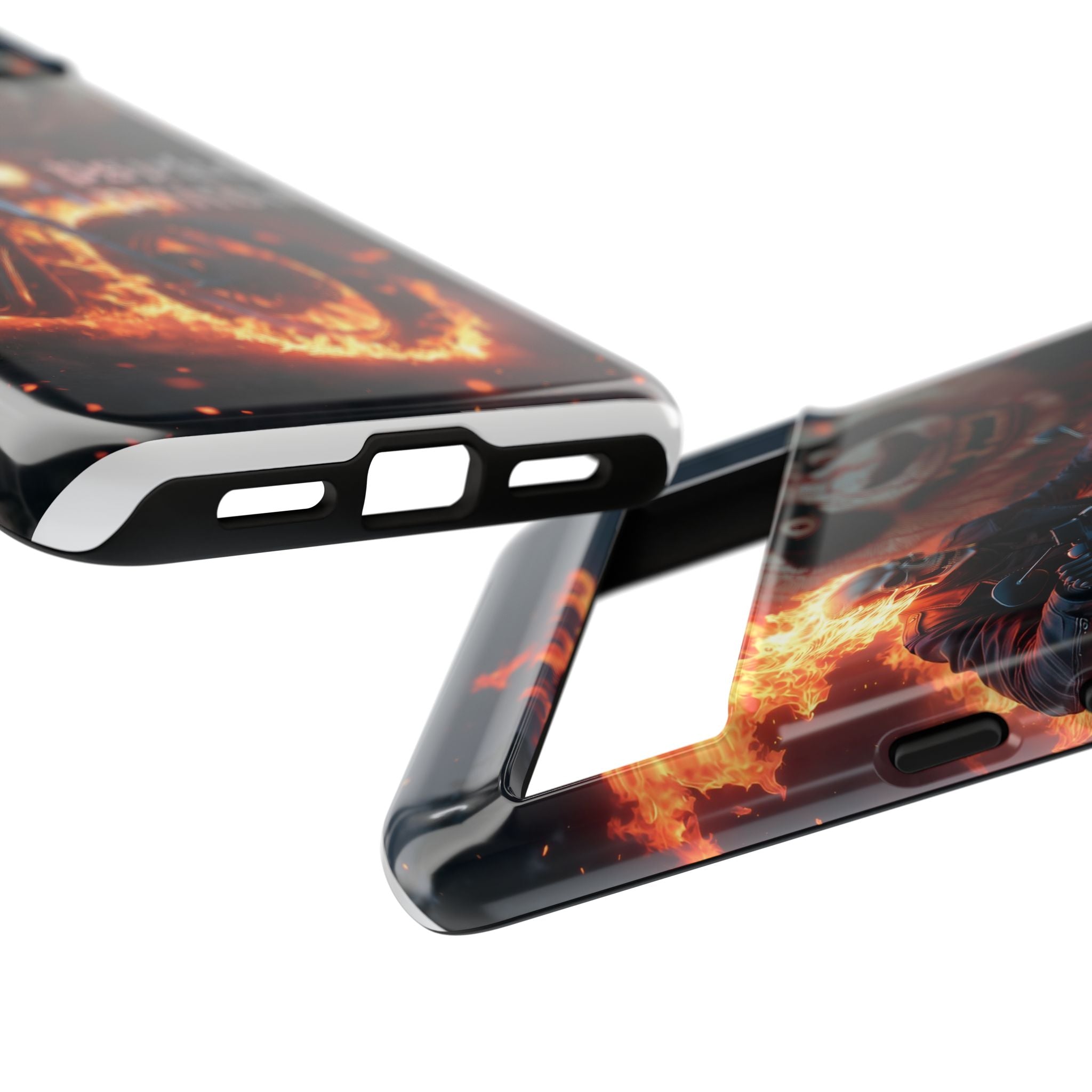 Psyko Panda Flaming Motorcycle Phone Case