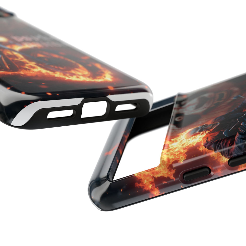 Psyko Panda Flaming Motorcycle Phone Case