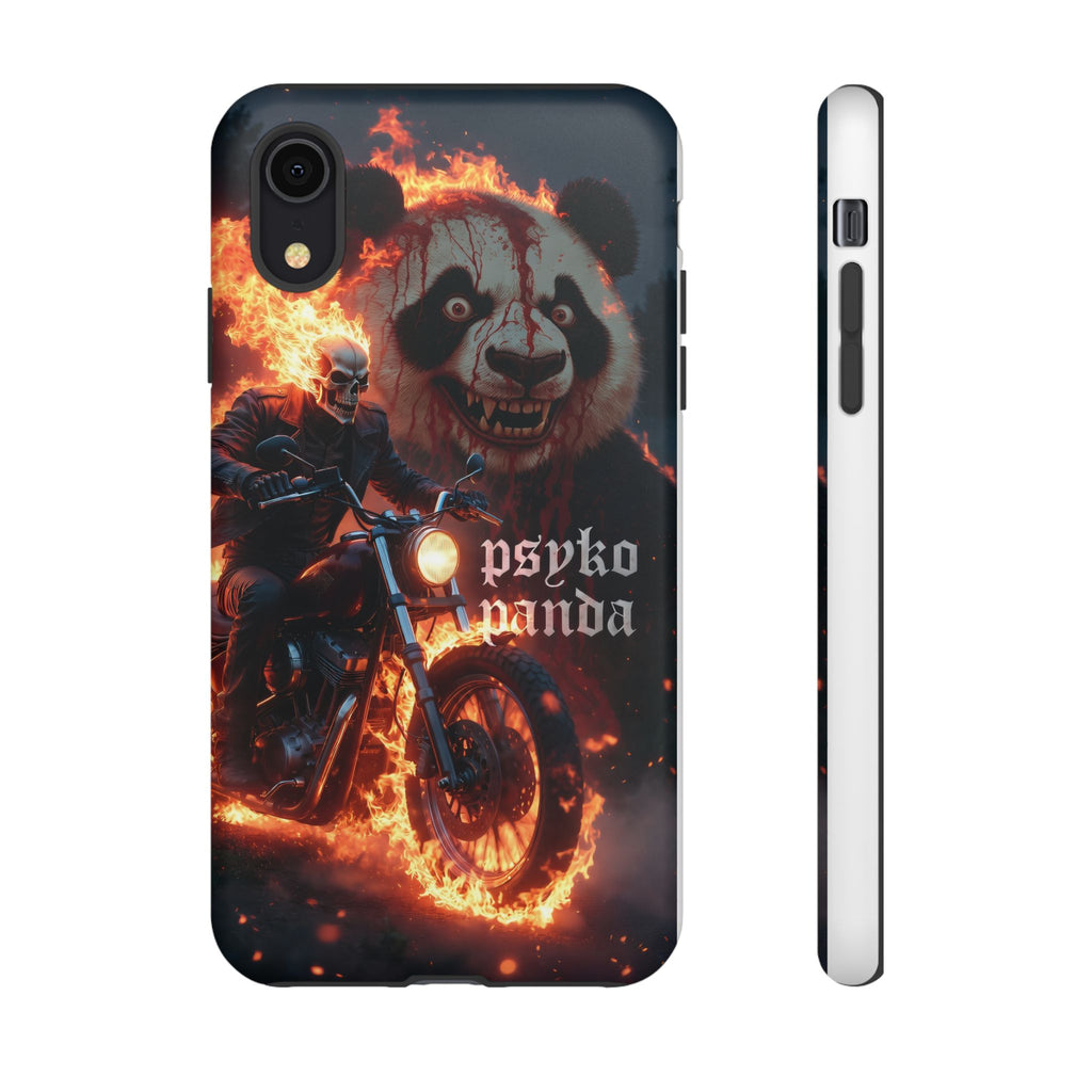 Psyko Panda Flaming Motorcycle Phone Case