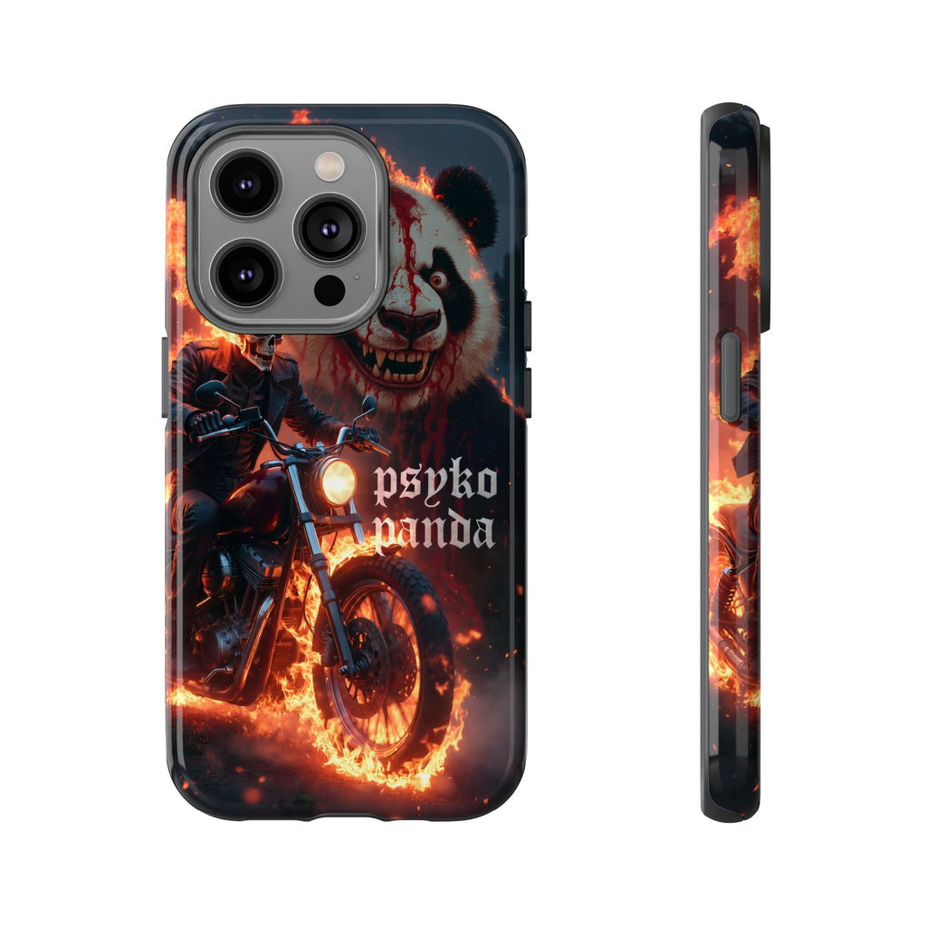 Psyko Panda Flaming Motorcycle Phone Case