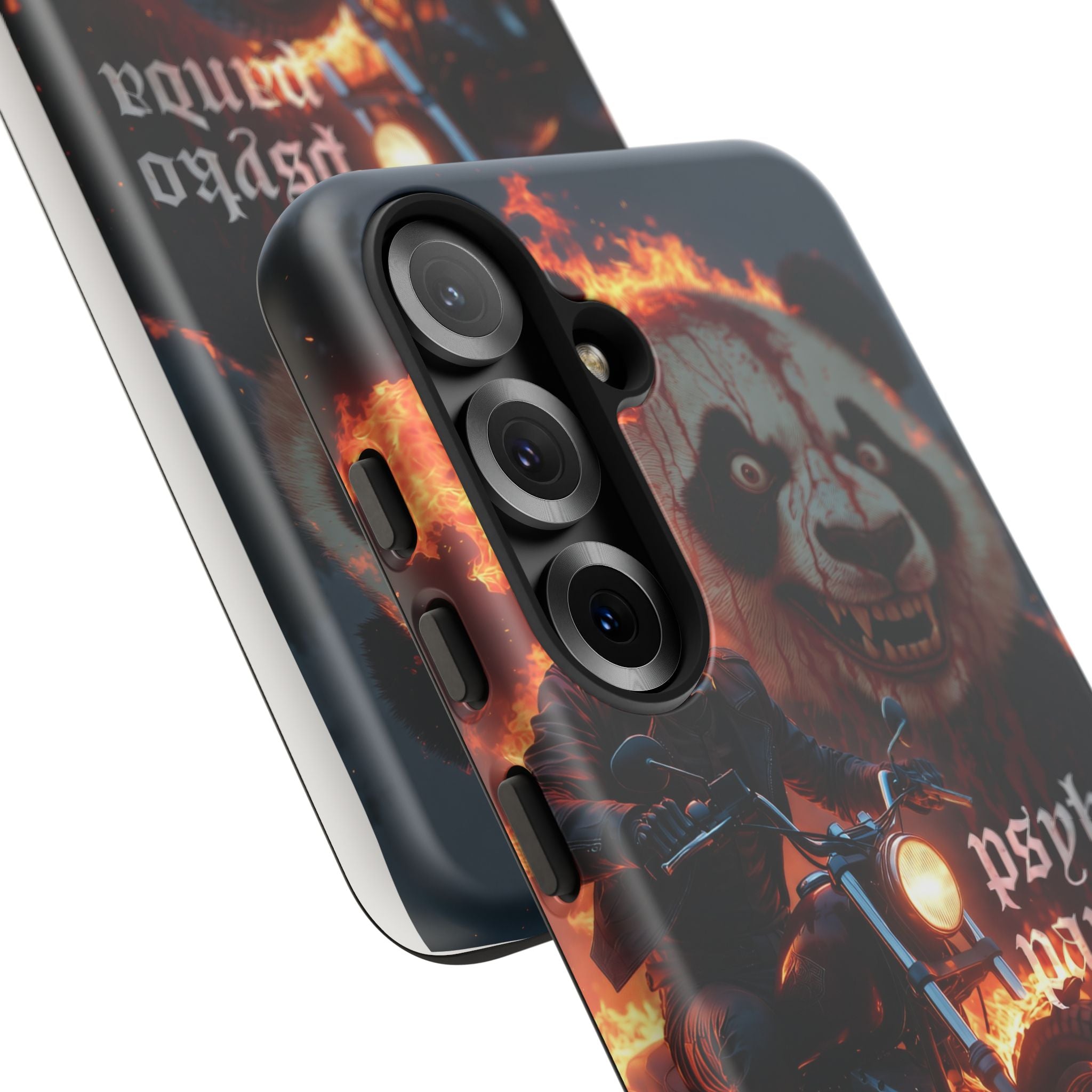 Psyko Panda Flaming Motorcycle Phone Case