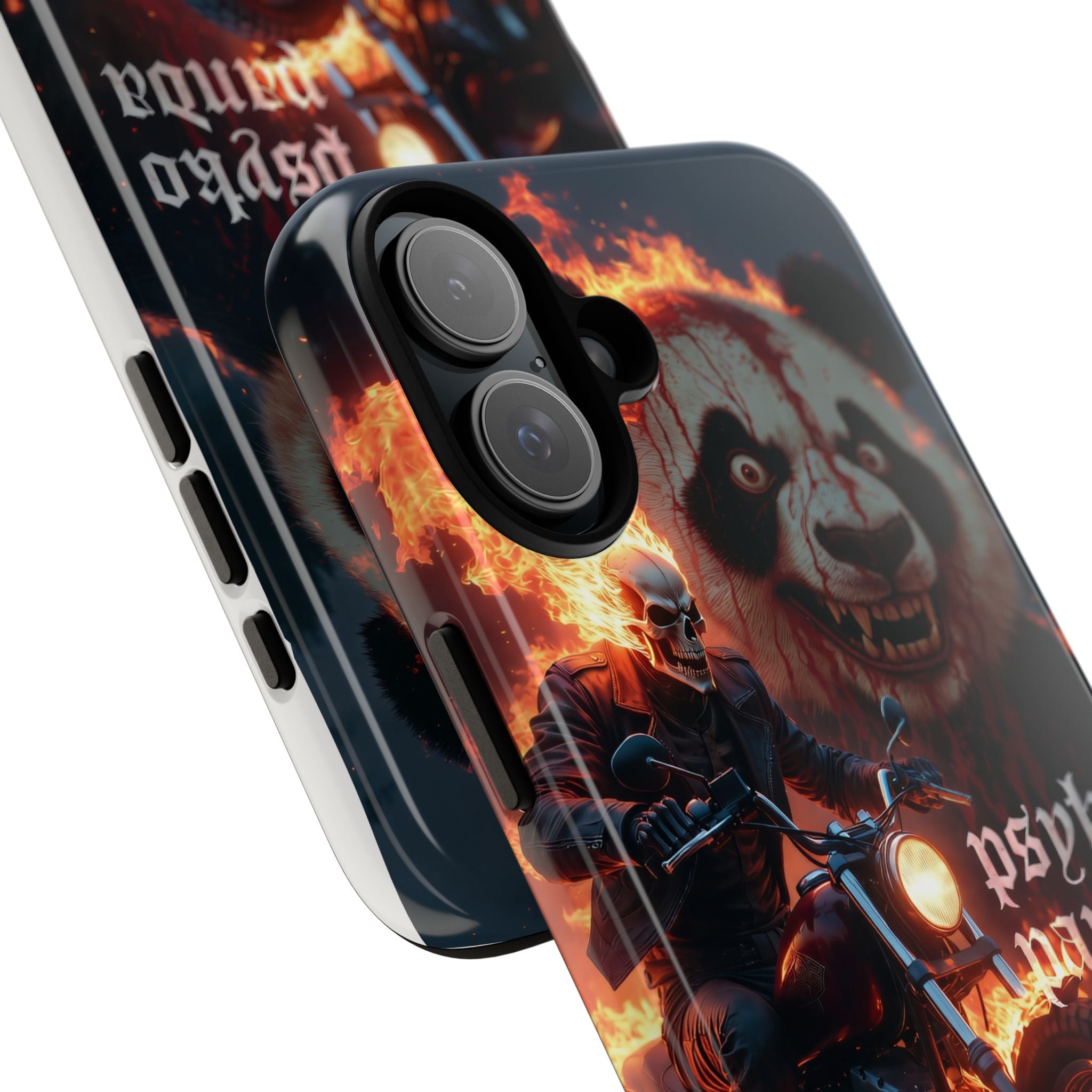 Psyko Panda Flaming Motorcycle Phone Case