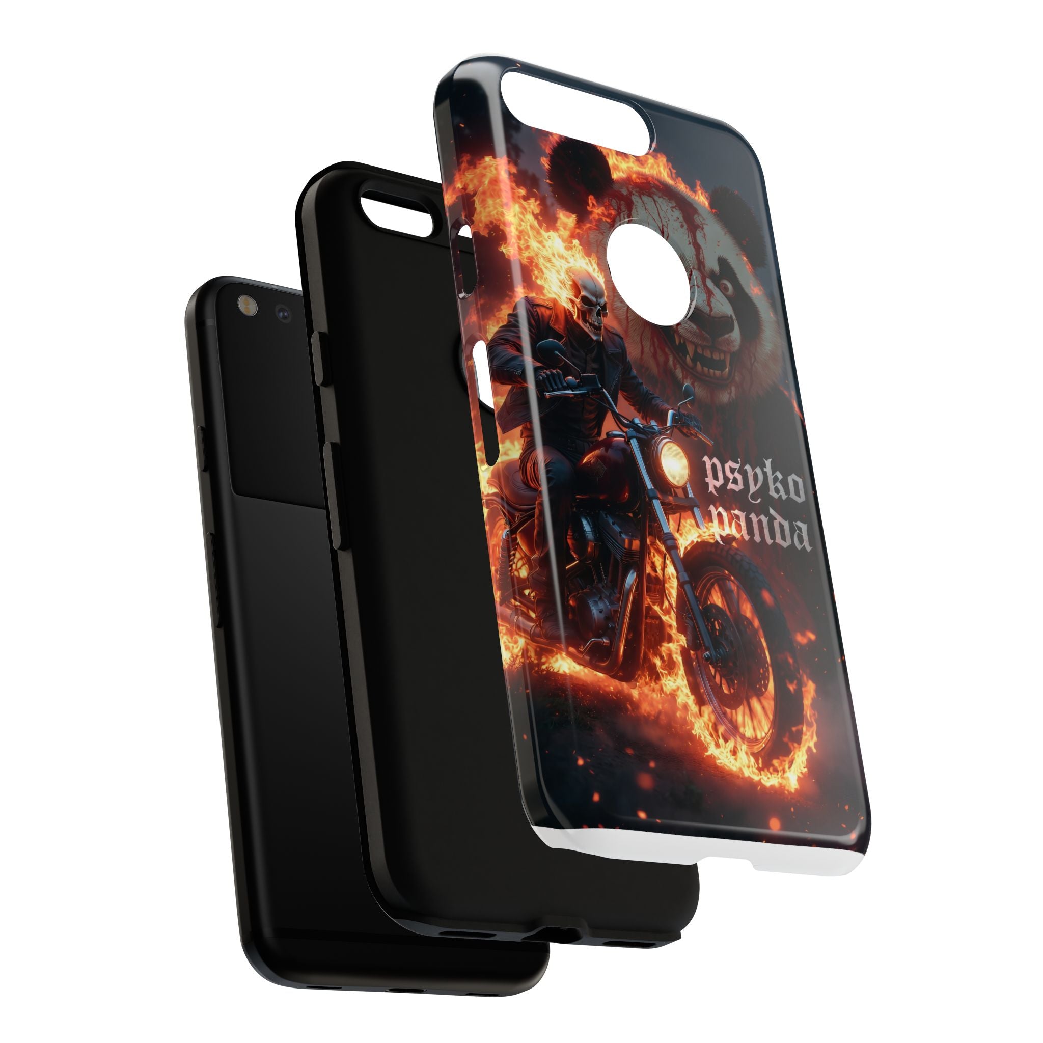 Psyko Panda Flaming Motorcycle Phone Case