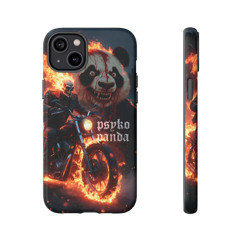 Psyko Panda Flaming Motorcycle Phone Case
