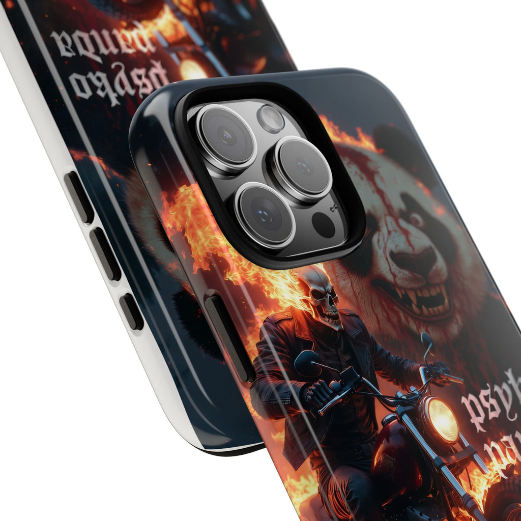 Psyko Panda Flaming Motorcycle Phone Case