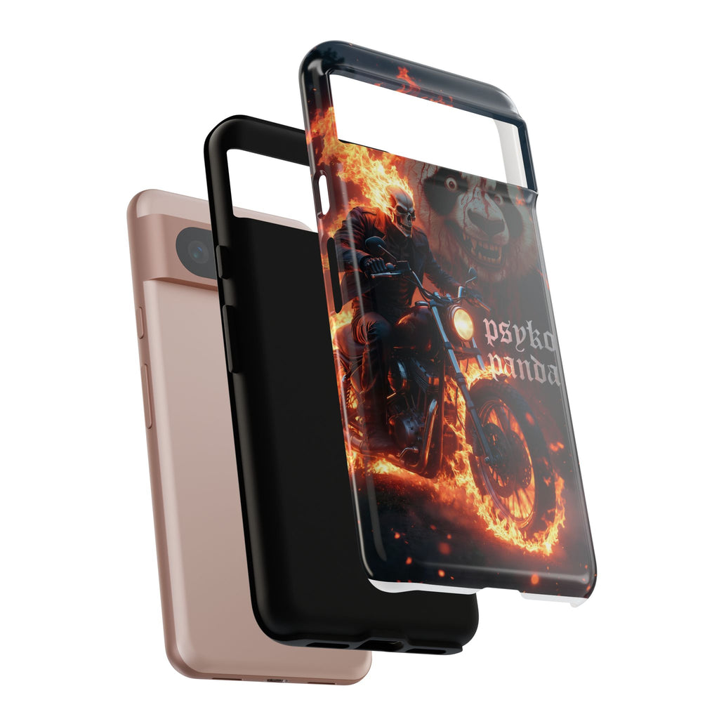 Psyko Panda Flaming Motorcycle Phone Case