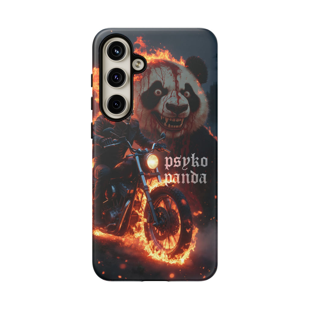 Psyko Panda Flaming Motorcycle Phone Case
