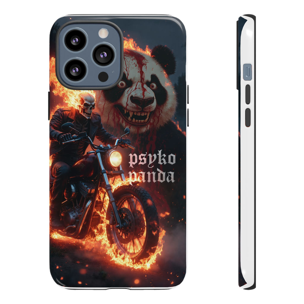 Psyko Panda Flaming Motorcycle Phone Case