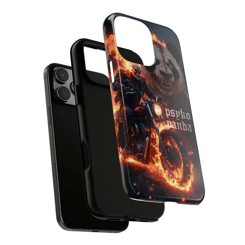 Psyko Panda Flaming Motorcycle Phone Case