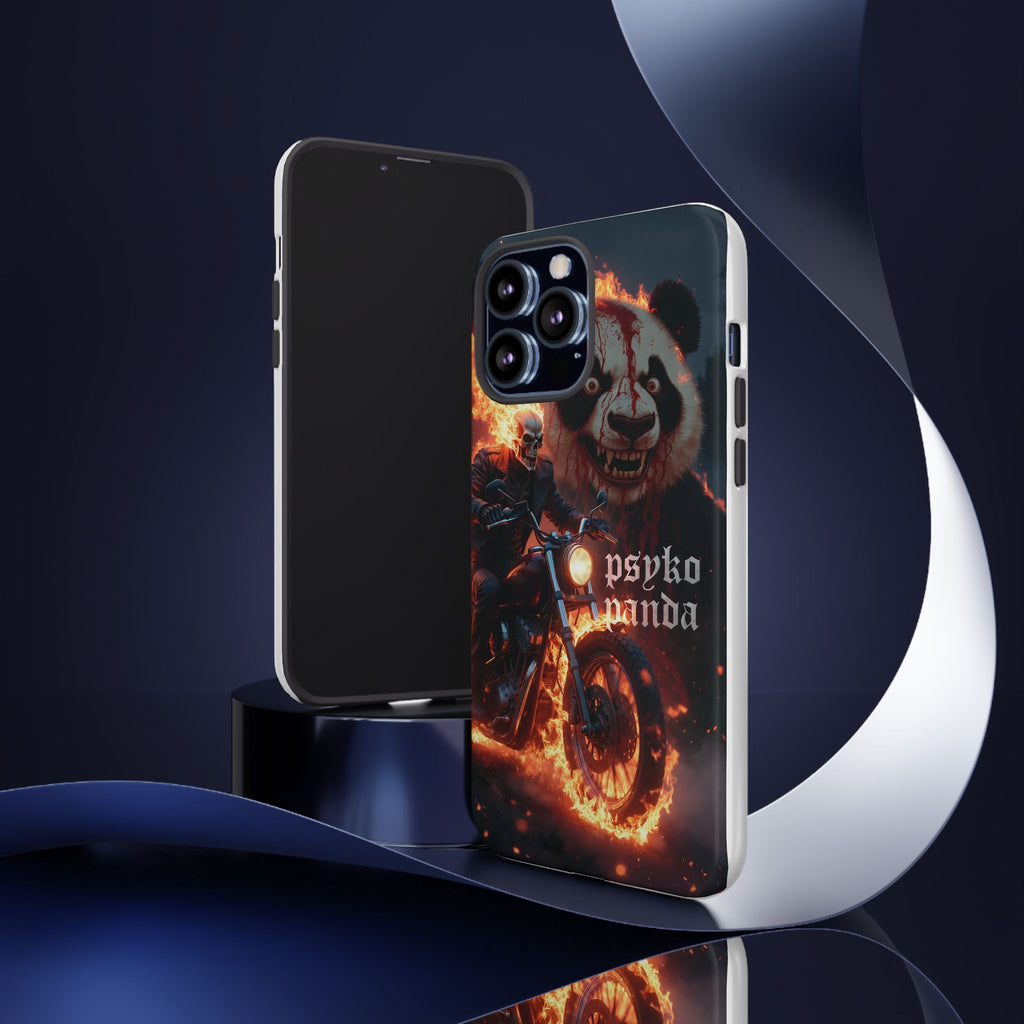 Psyko Panda Flaming Motorcycle Phone Case