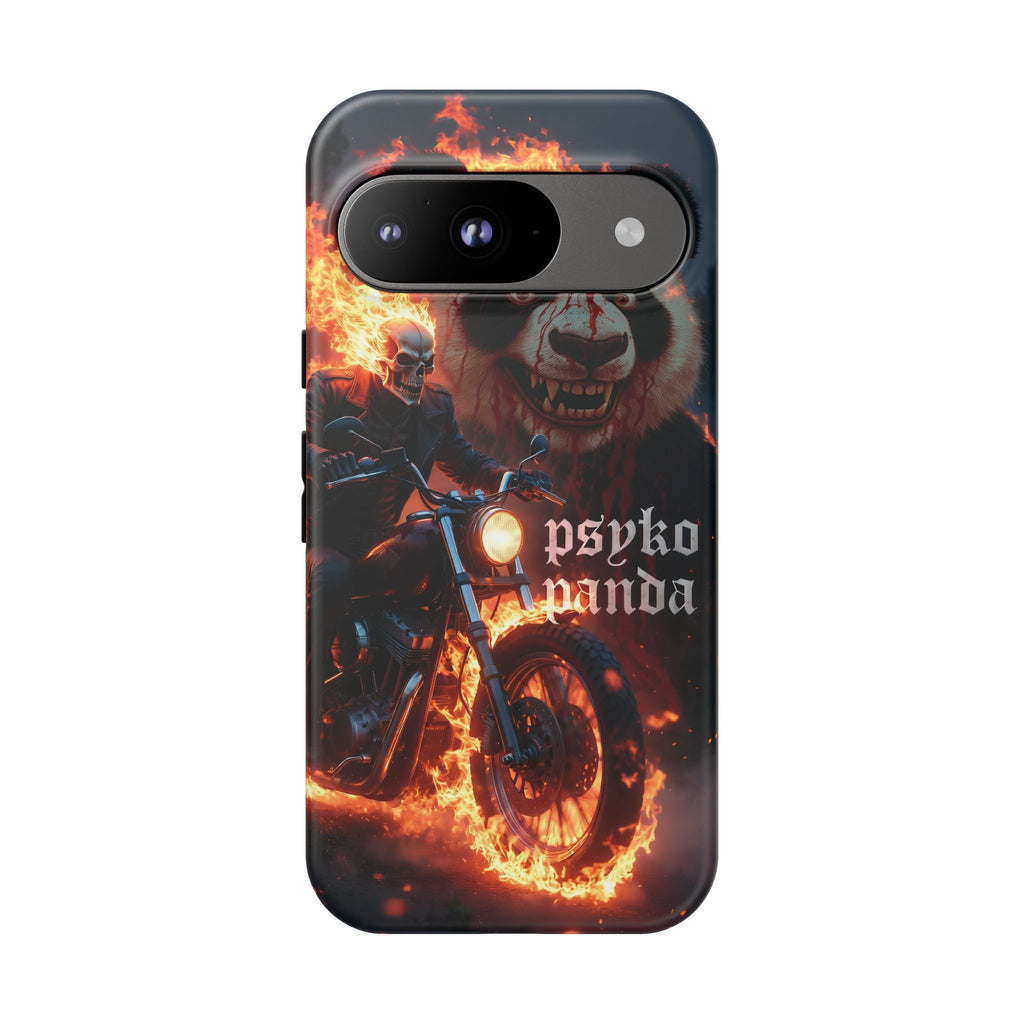 Psyko Panda Flaming Motorcycle Phone Case