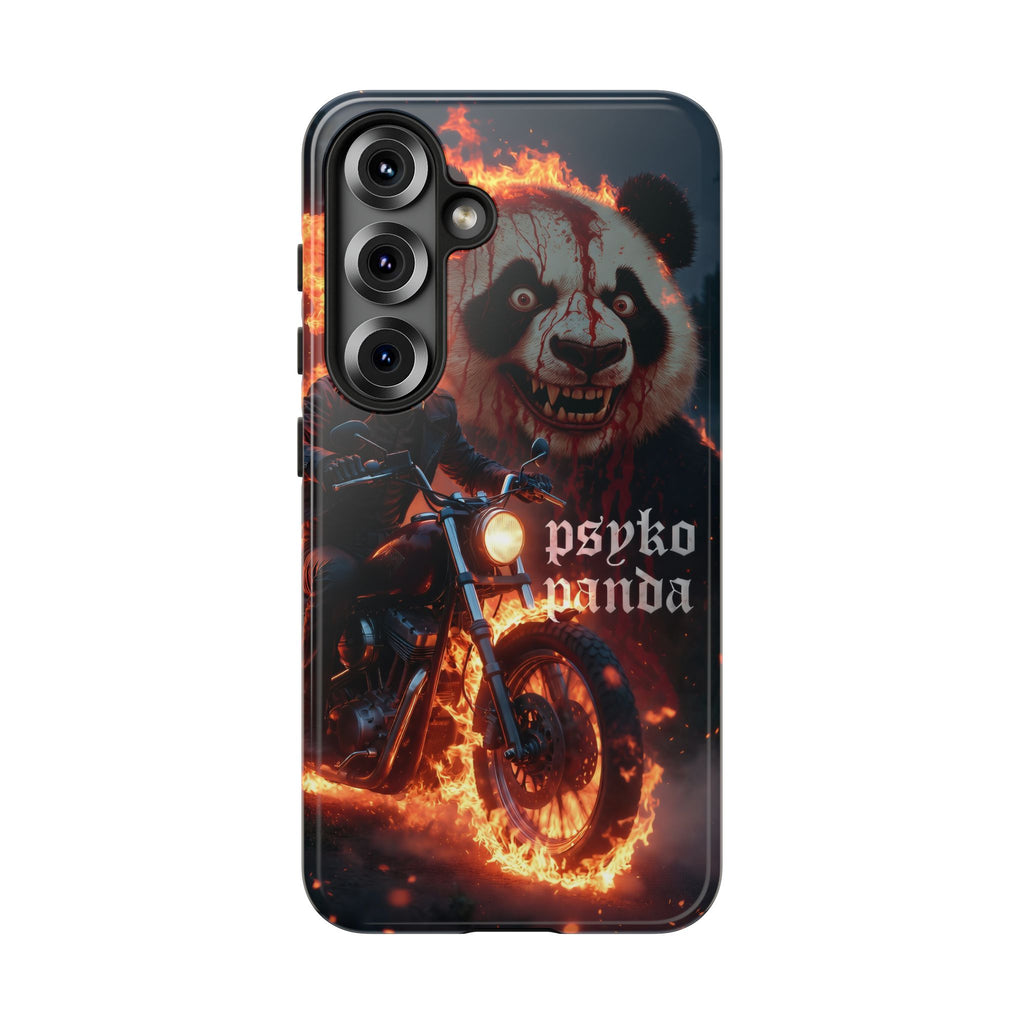 Psyko Panda Flaming Motorcycle Phone Case