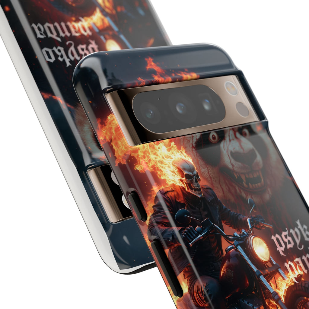 Psyko Panda Flaming Motorcycle Phone Case