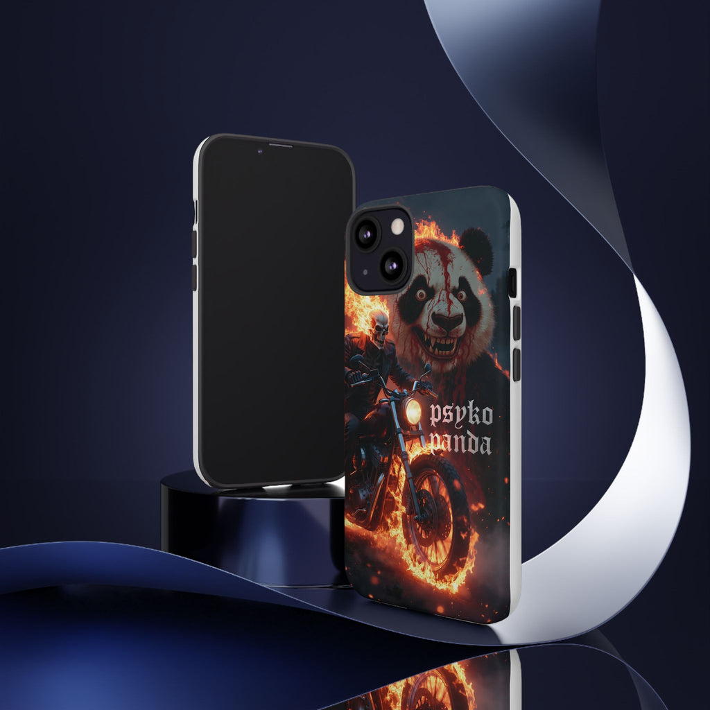 Psyko Panda Flaming Motorcycle Phone Case