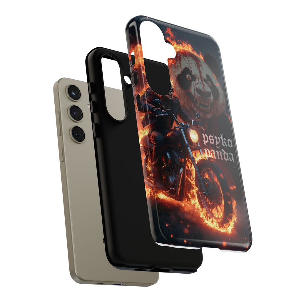 Psyko Panda Flaming Motorcycle Phone Case