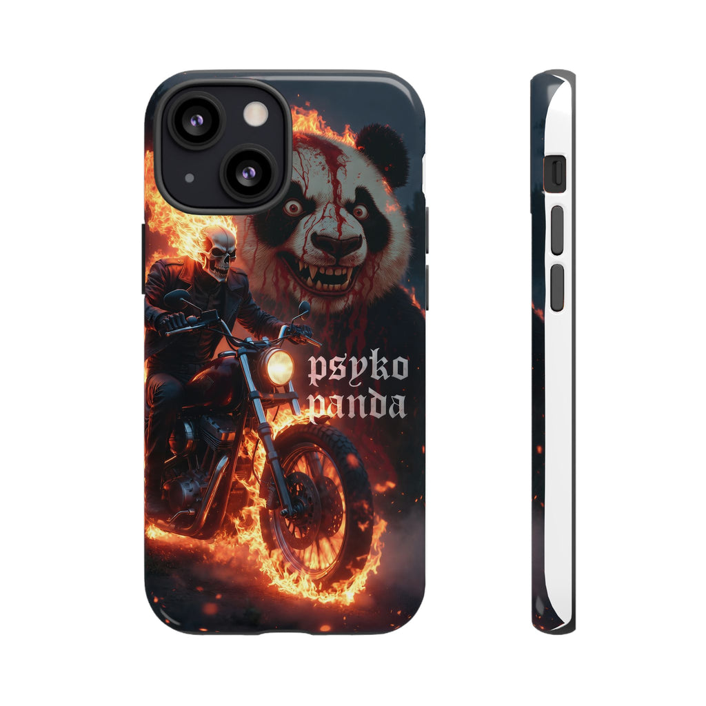Psyko Panda Flaming Motorcycle Phone Case