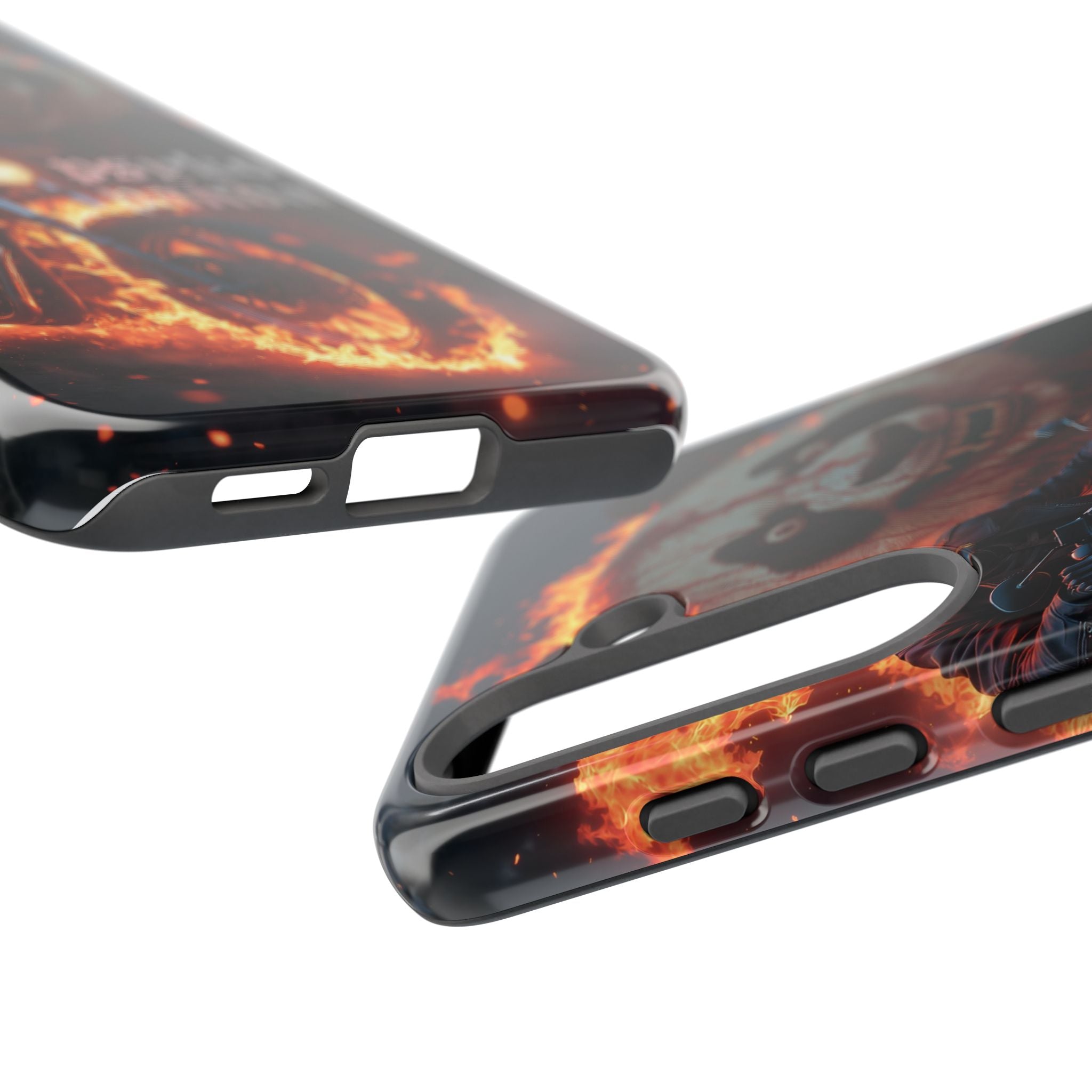 Psyko Panda Flaming Motorcycle Phone Case