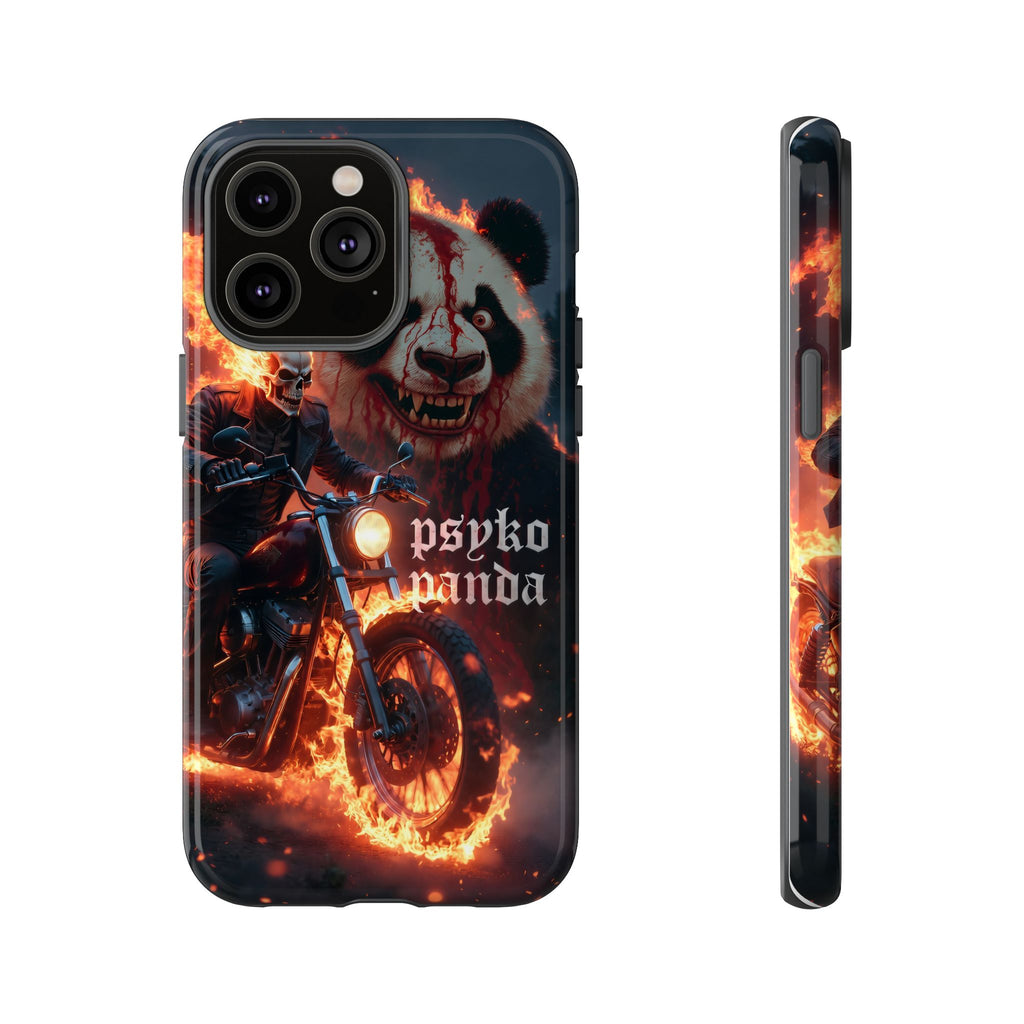 Psyko Panda Flaming Motorcycle Phone Case