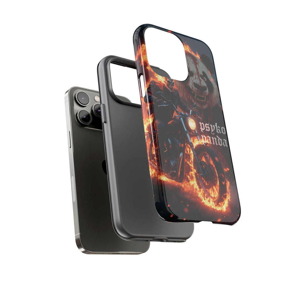 Psyko Panda Flaming Motorcycle Phone Case